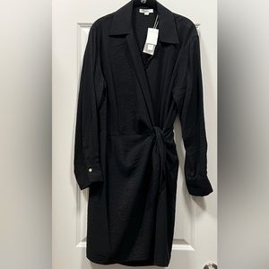 Vince black wrap dress XL